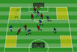 Kopfballtraining im Flankenspiel