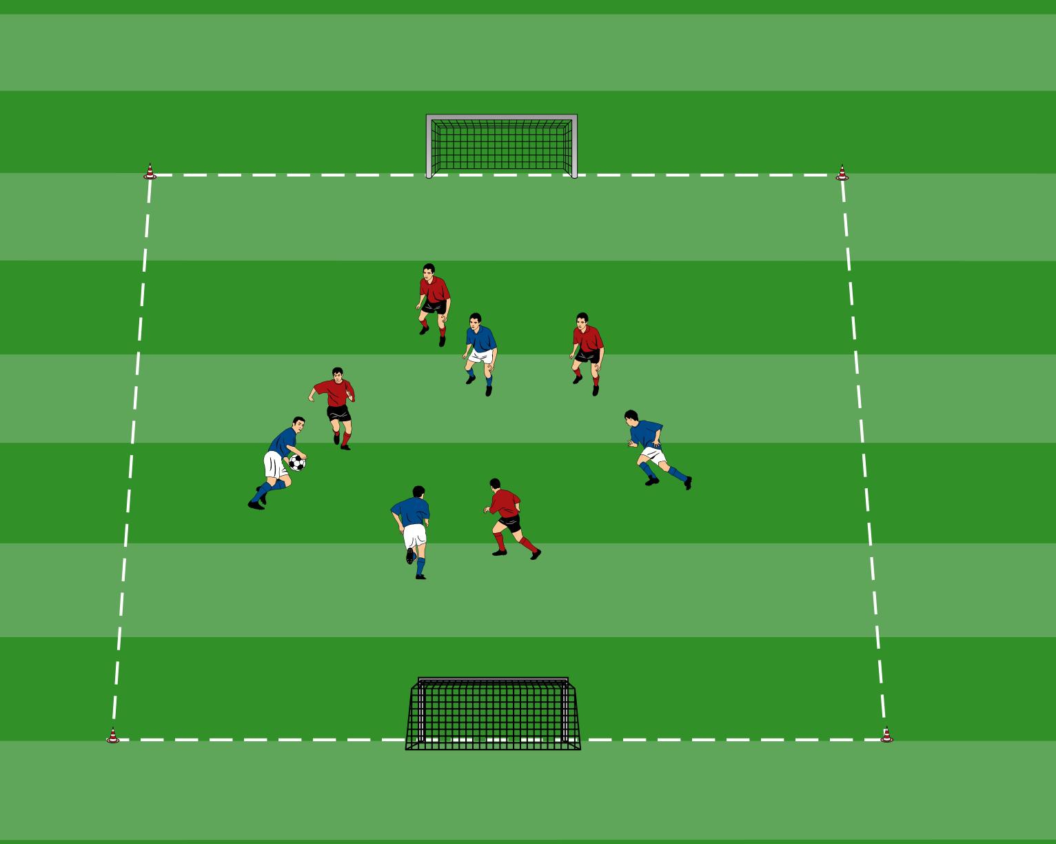 Basketballspiel beim Fußballtraining