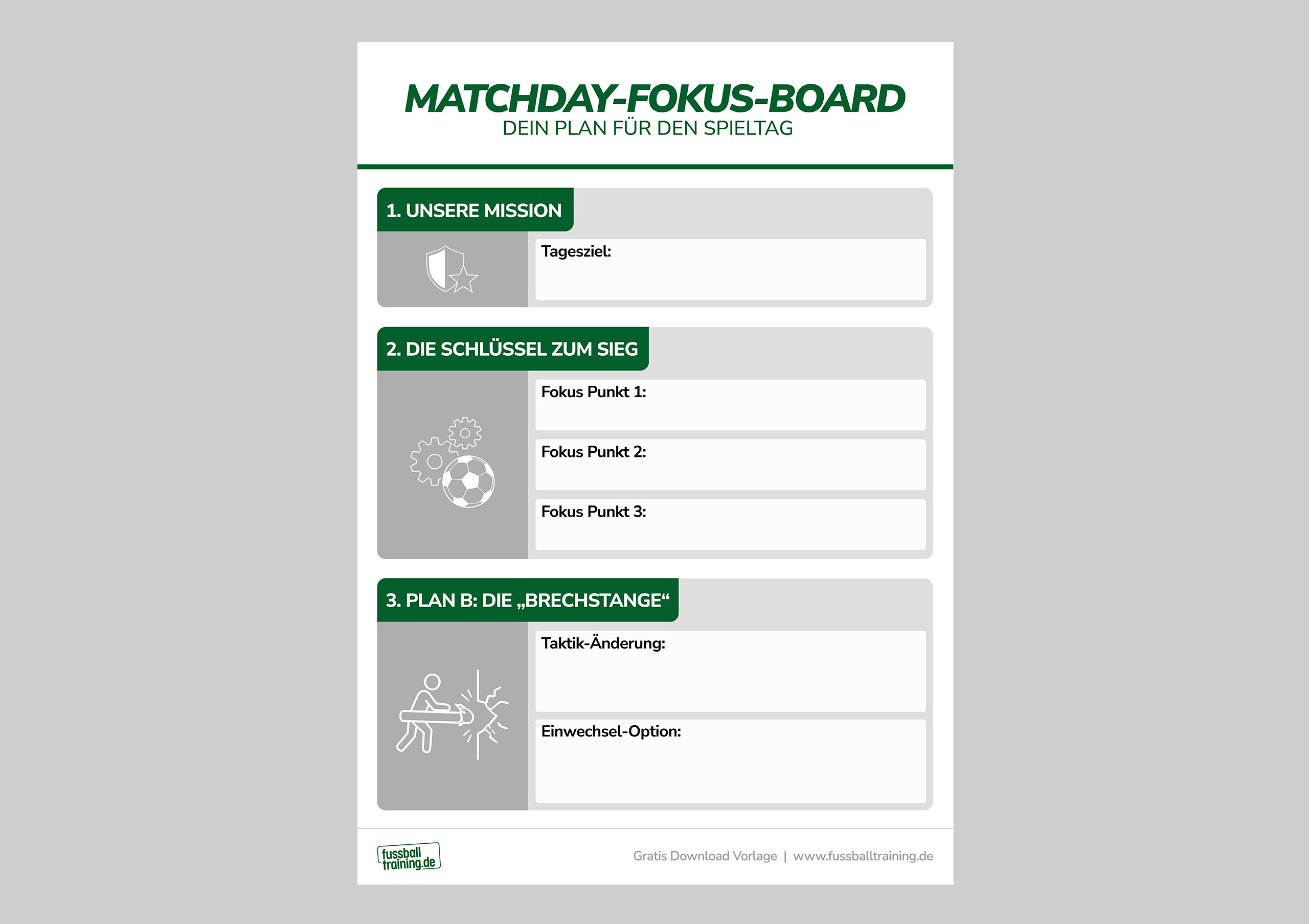 Poster Fussball und Ernährung